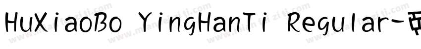 HuXiaoBo YingHanTi Regular字体转换